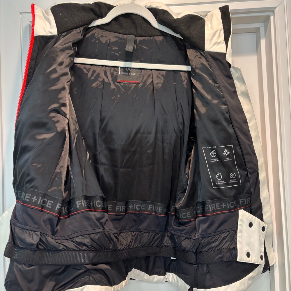Women's BOGNER Fire + Ice ski jacket size 12. Navy and white. Designer. - Picture 5 of 11